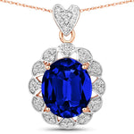 Oval Cut  Halo Pendant