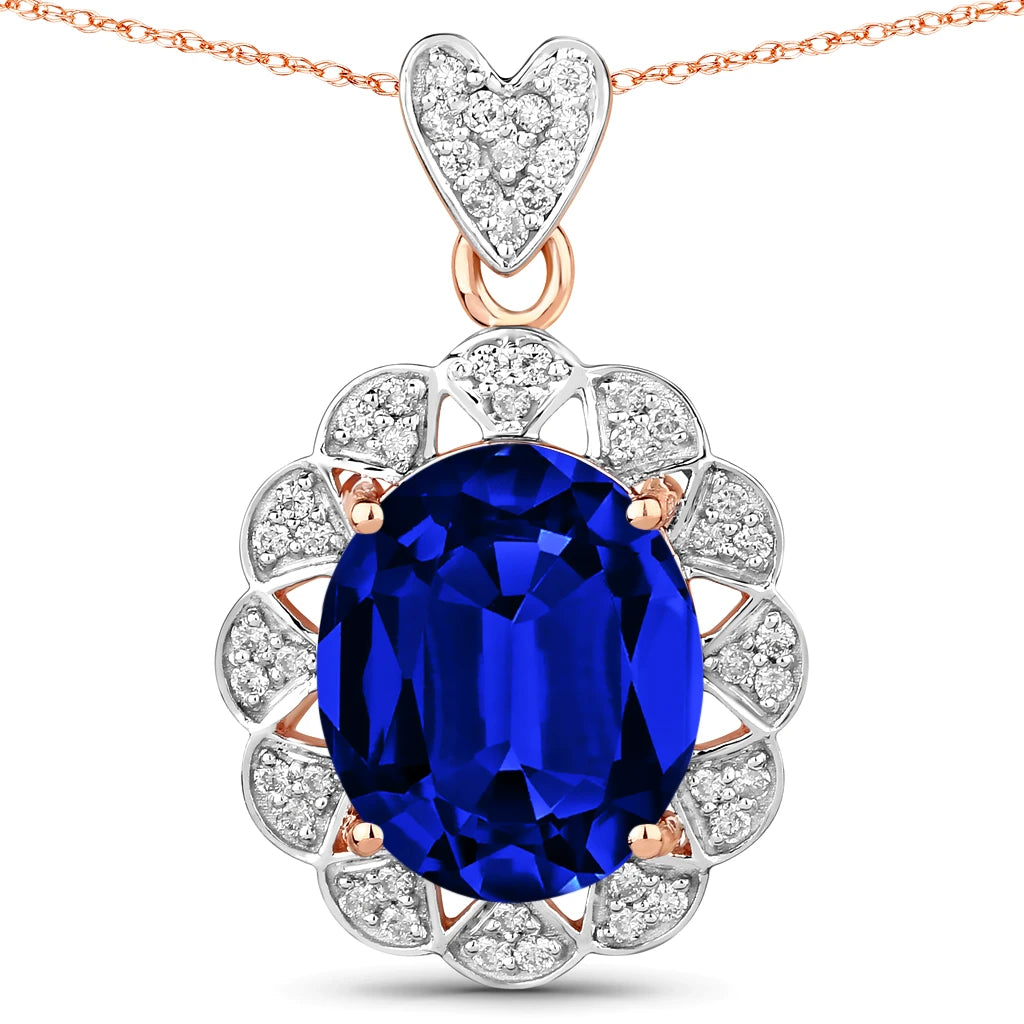 Oval Cut  Halo Pendant