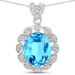 Oval Cut  Halo Pendant