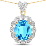Oval Cut  Halo Pendant