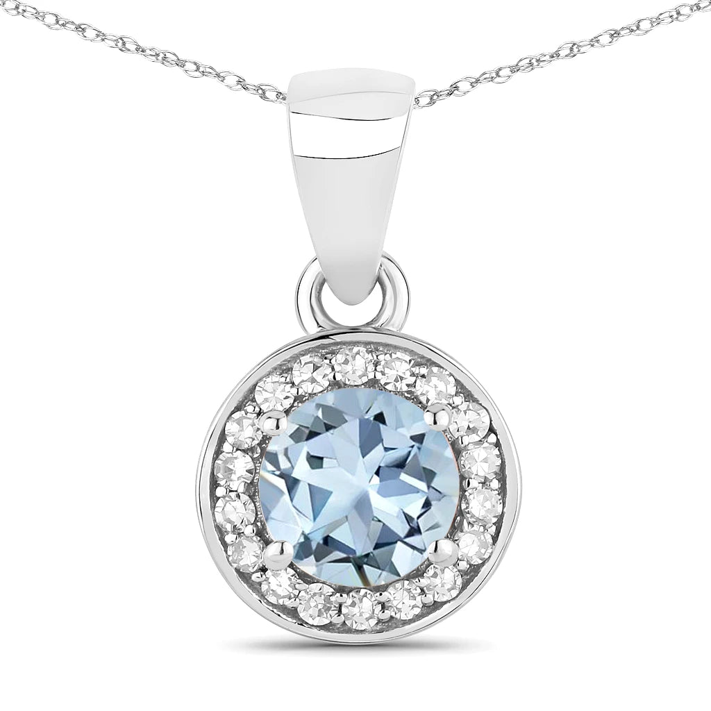 Round Cut Halo Pendant