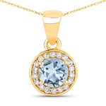 Round Cut Halo Pendant
