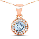 Round Cut Halo Pendant