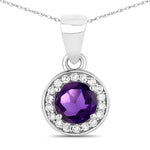 Round Cut Halo Pendant