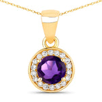 Round Cut Halo Pendant