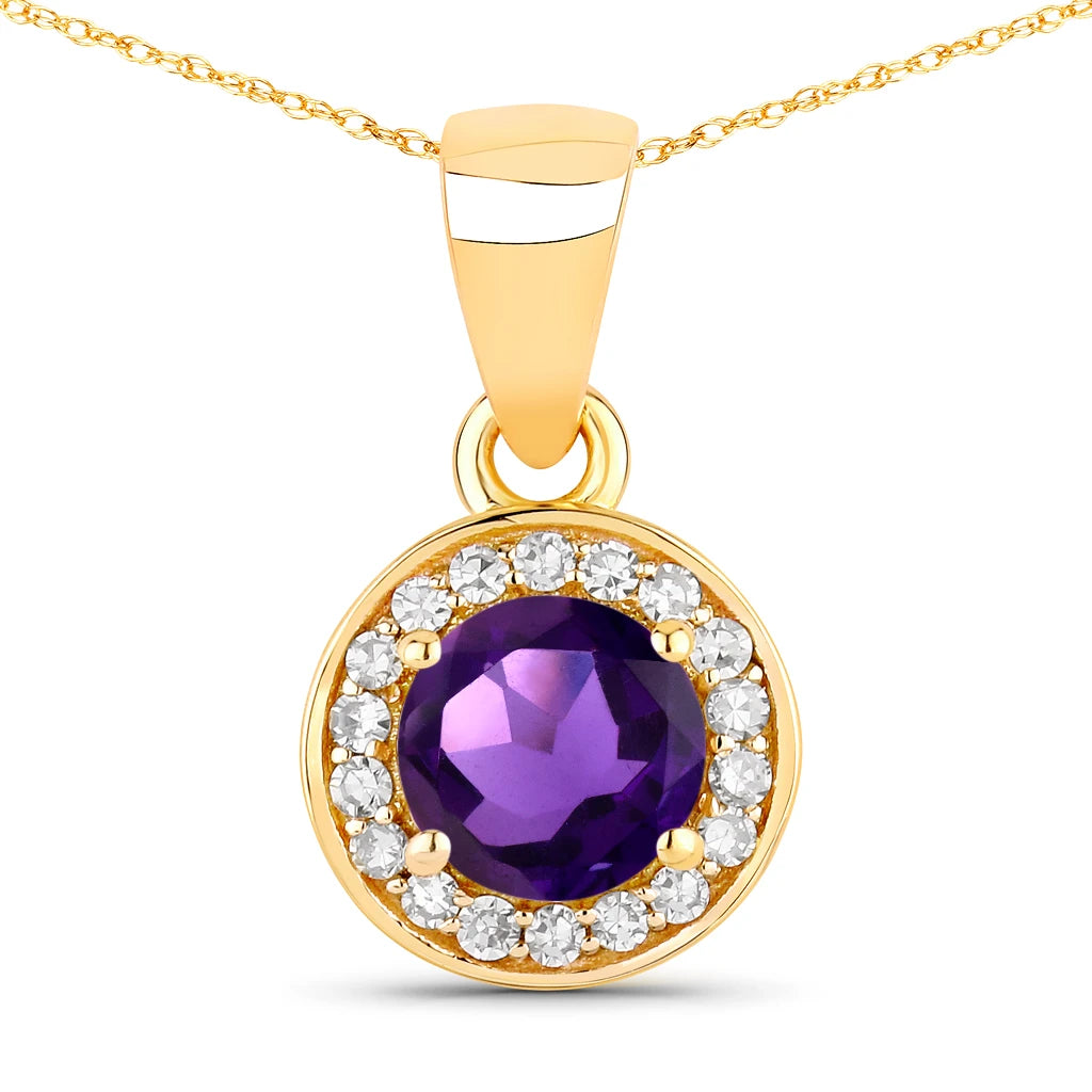 Round Cut Halo Pendant