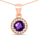 Round Cut Halo Pendant