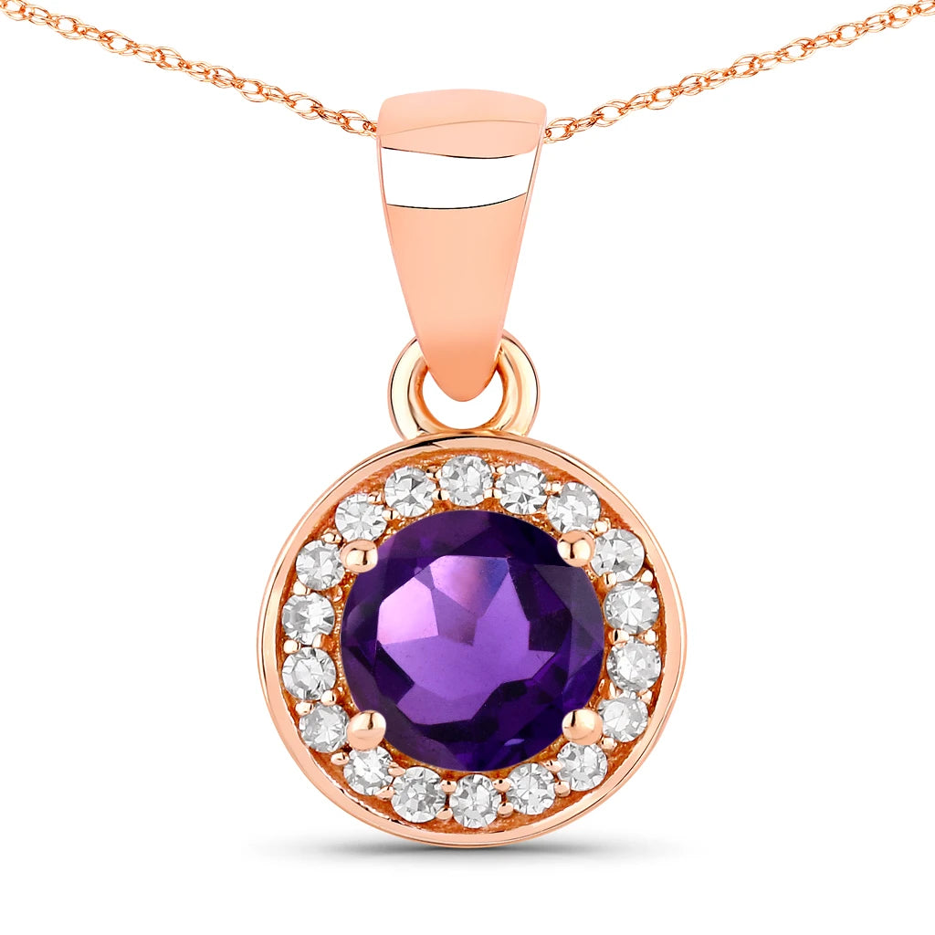 Round Cut Halo Pendant