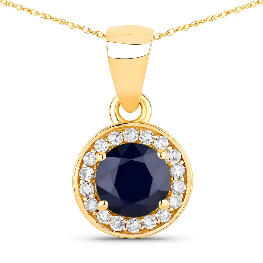 Round Cut Halo Pendant