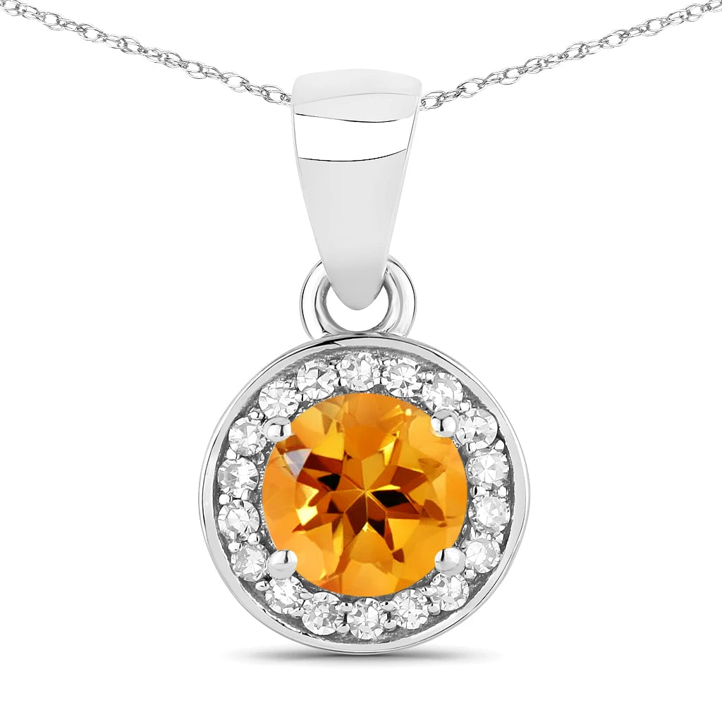 Round Cut Halo Pendant