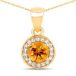 Round Cut Halo Pendant