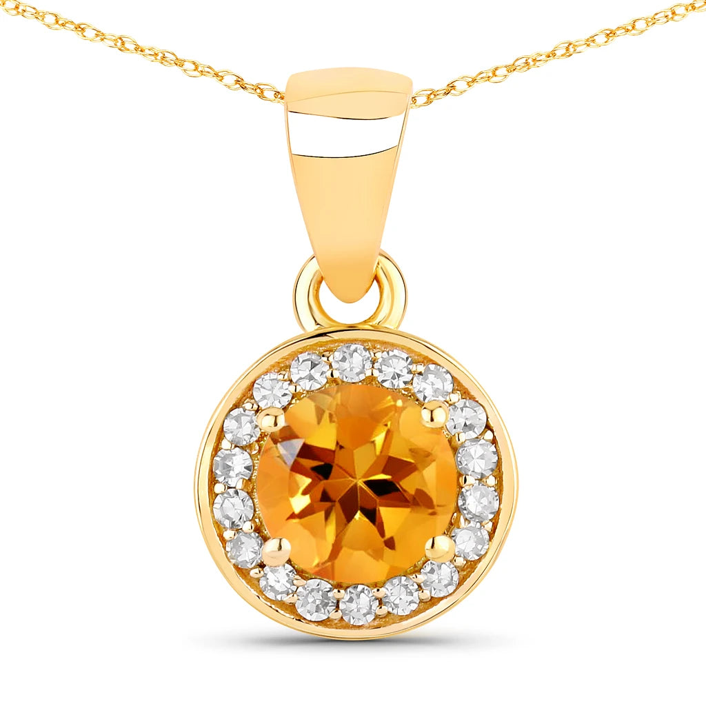 Round Cut Halo Pendant