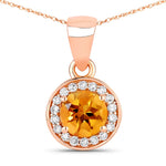 Round Cut Halo Pendant