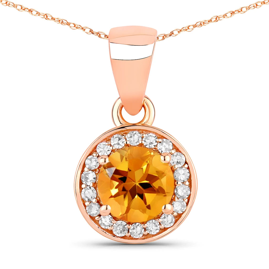 Round Cut Halo Pendant