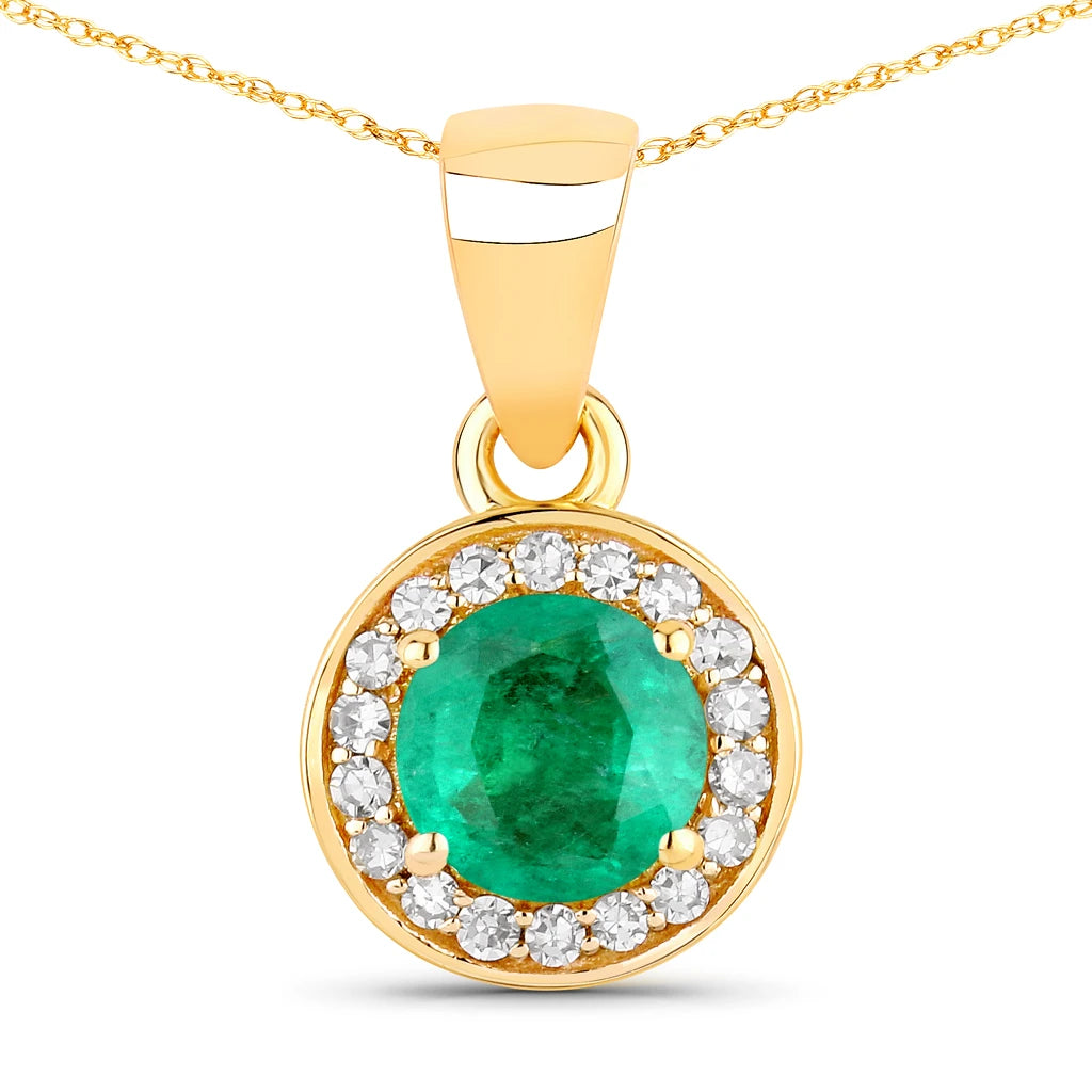 Round Cut Halo Pendant