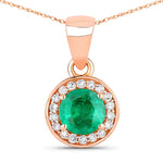 Round Cut Halo Pendant