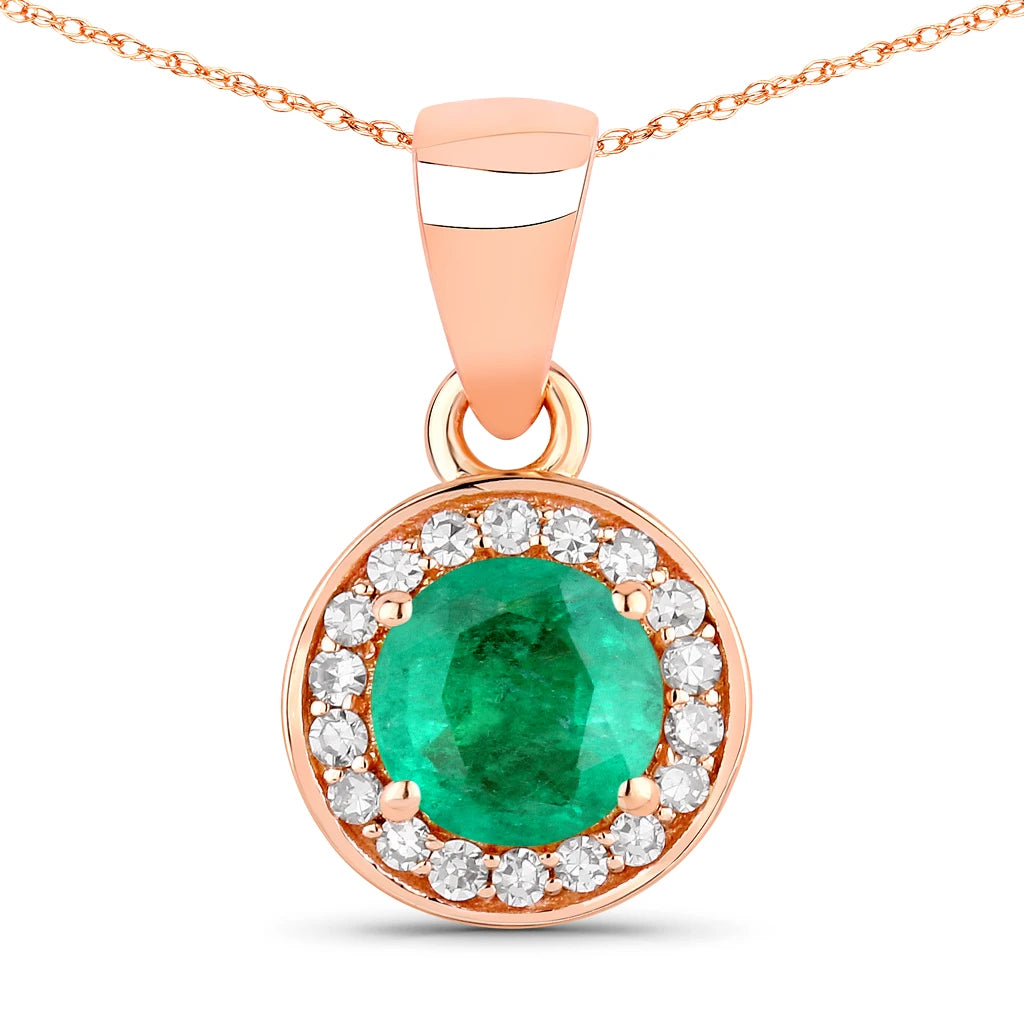 Round Cut Halo Pendant