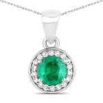 Round Cut Halo Pendant