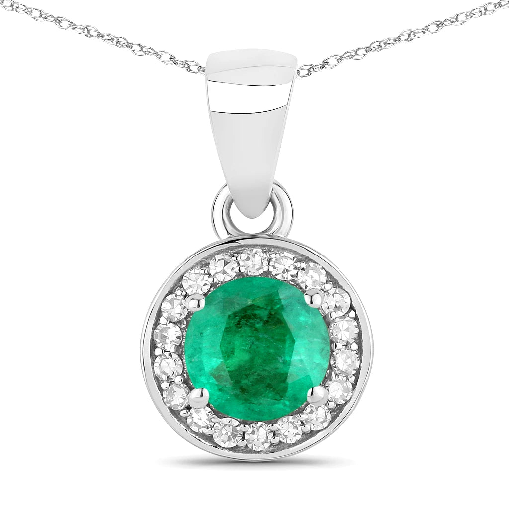 Round Cut Halo Pendant