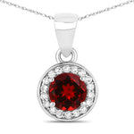 Round Cut Halo Pendant