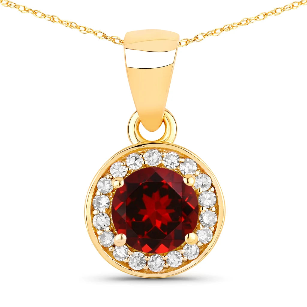 Round Cut Halo Pendant