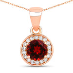 Round Cut Halo Pendant