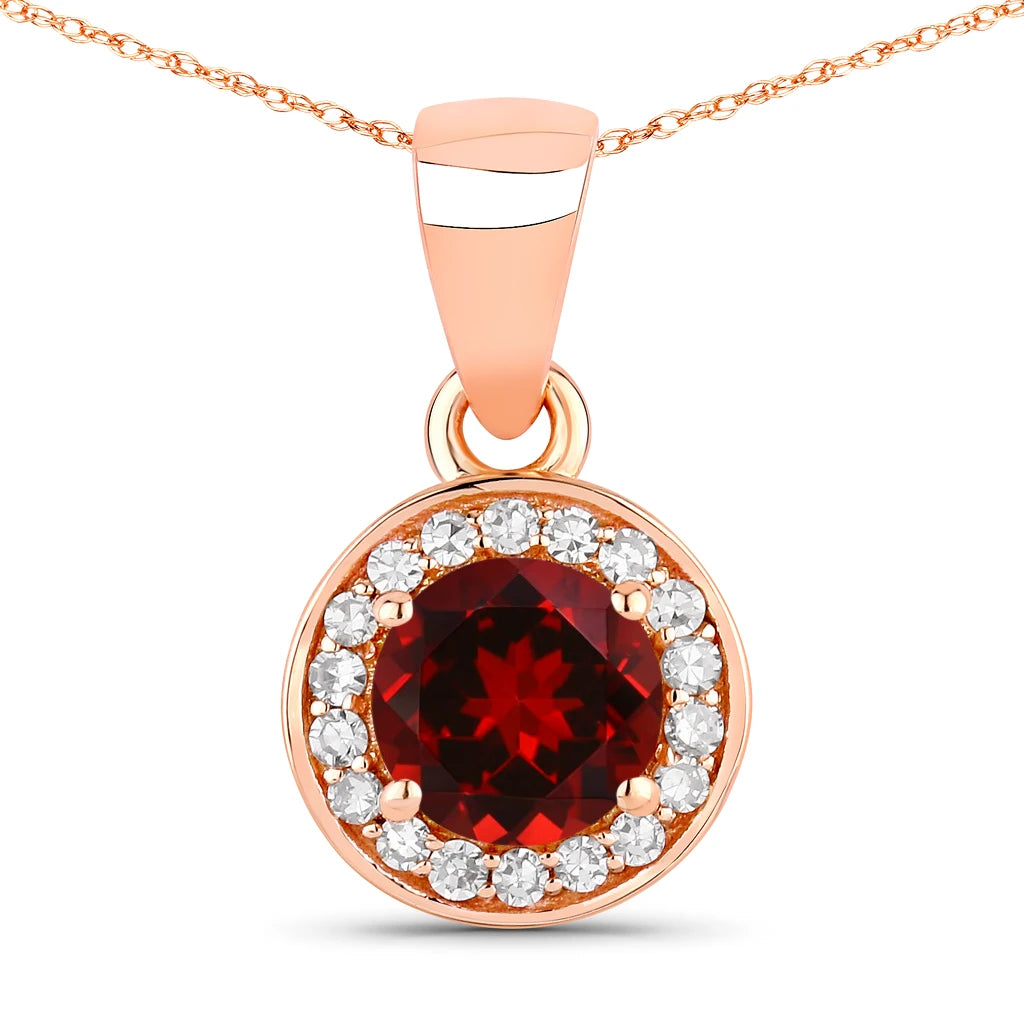 Round Cut Halo Pendant