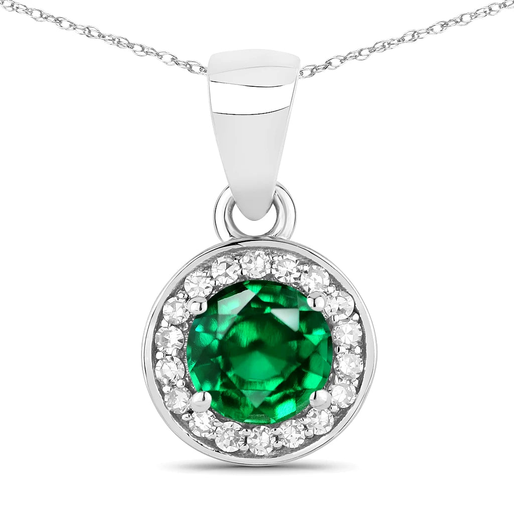 Round Cut Halo Pendant