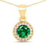 Round Cut Halo Pendant