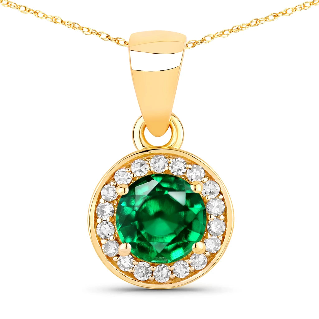 Round Cut Halo Pendant