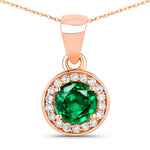 Round Cut Halo Pendant
