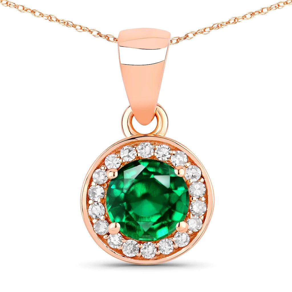 Round Cut Halo Pendant