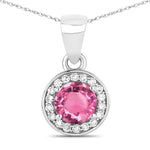 Round Cut Halo Pendant