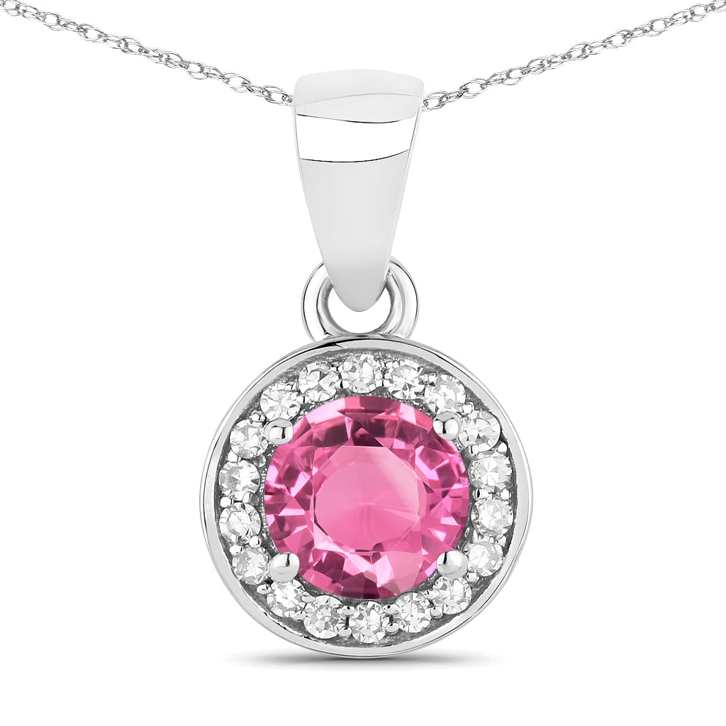 Round Cut Halo Pendant