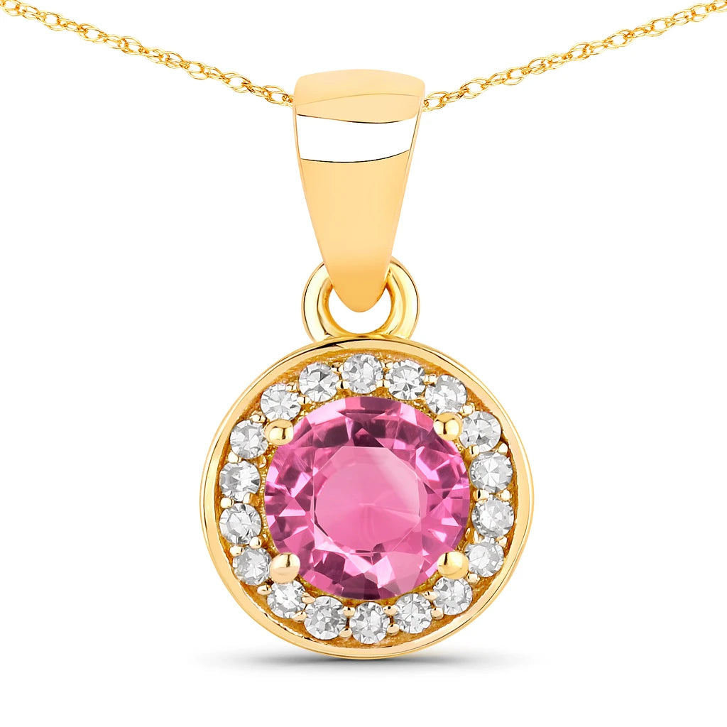 Round Cut Halo Pendant