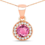 Round Cut Halo Pendant