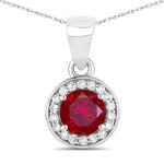 Round Cut Halo Pendant