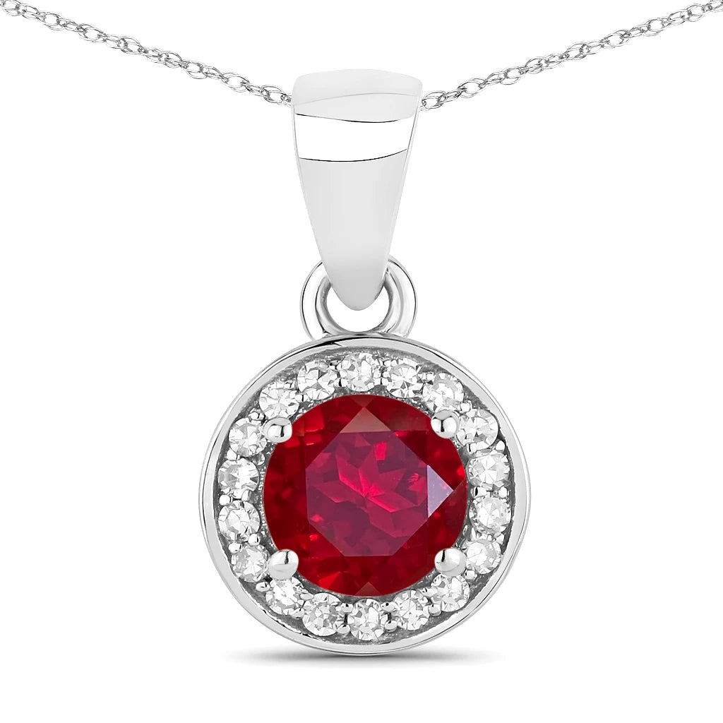Round Cut Halo Pendant