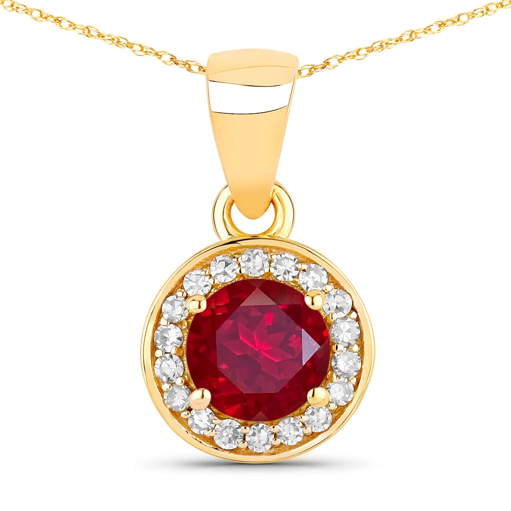 Round Cut Halo Pendant