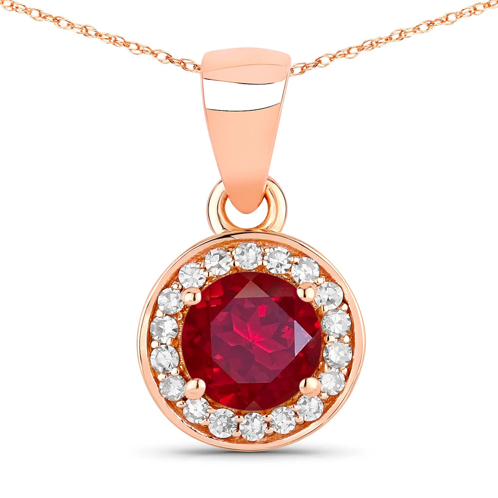 Round Cut Halo Pendant