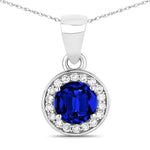 Round Cut Halo Pendant