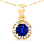 Round Cut Halo Pendant