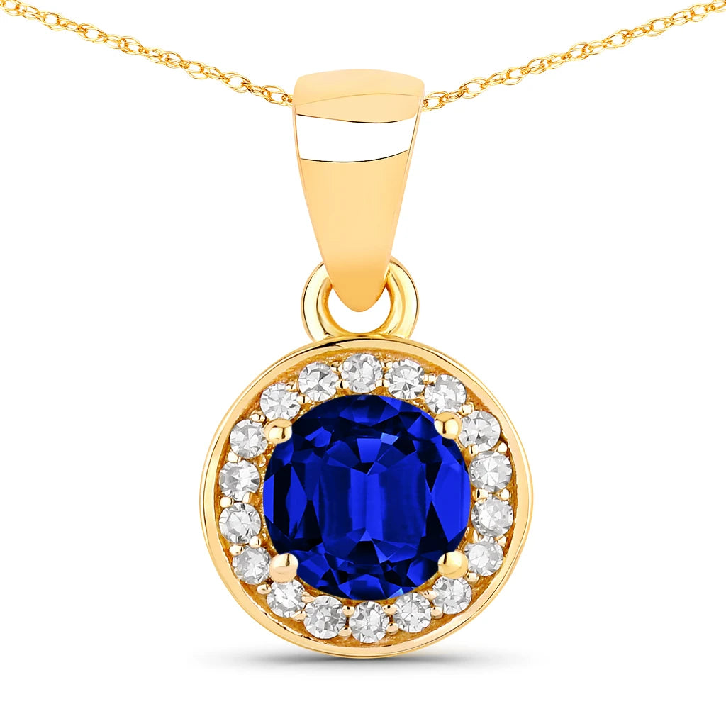 Round Cut Halo Pendant