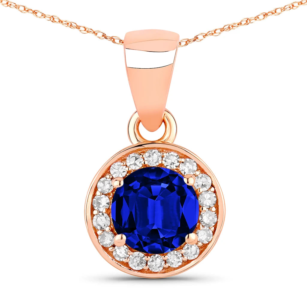 Round Cut Halo Pendant