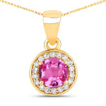 Round Cut Halo Pendant