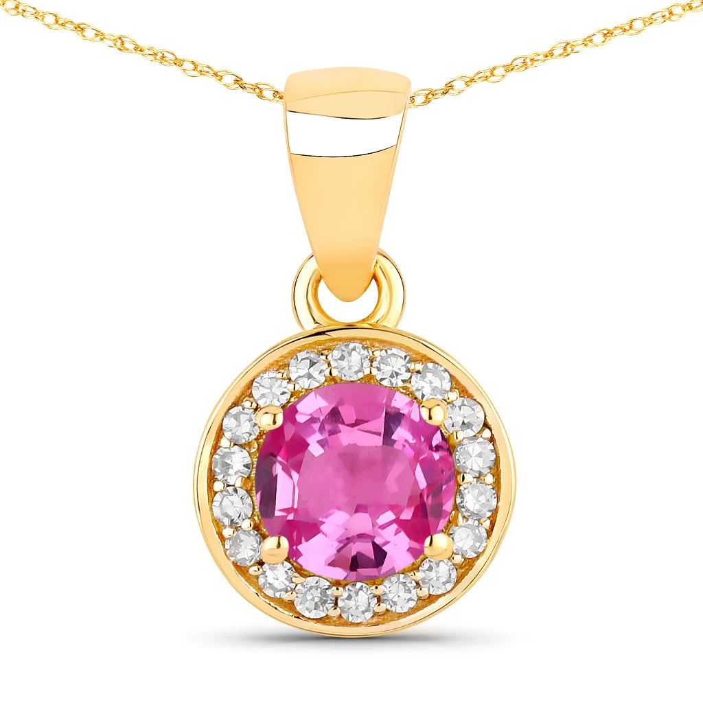 Round Cut Halo Pendant