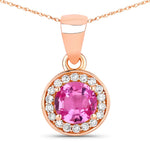 Round Cut Halo Pendant