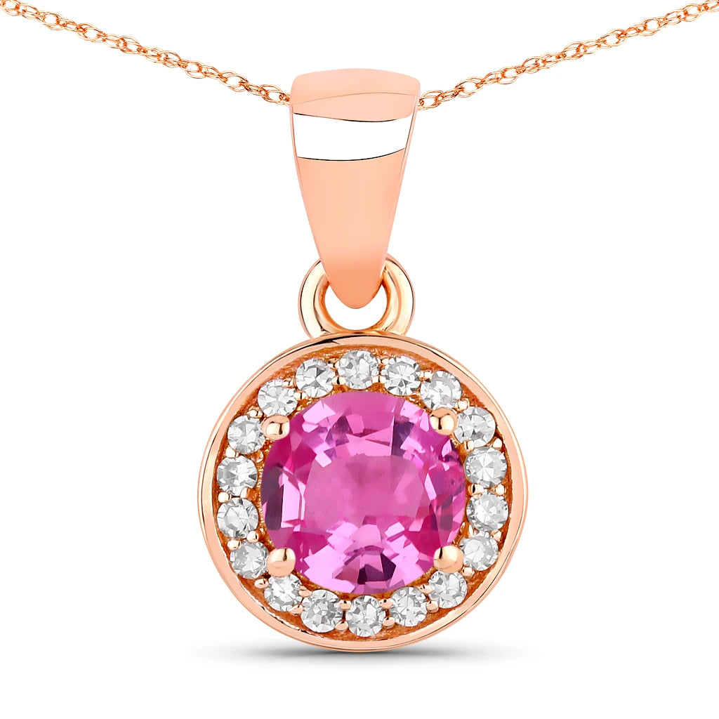 Round Cut Halo Pendant