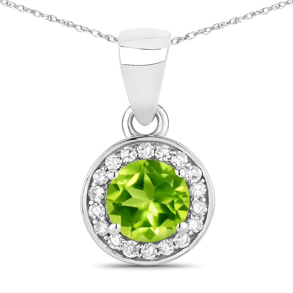 Round Cut Halo Pendant