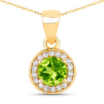 Round Cut Halo Pendant